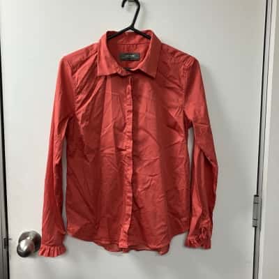 Mos Mosh Womens  Size M Long Sleeve Shirt Burnt Orange 