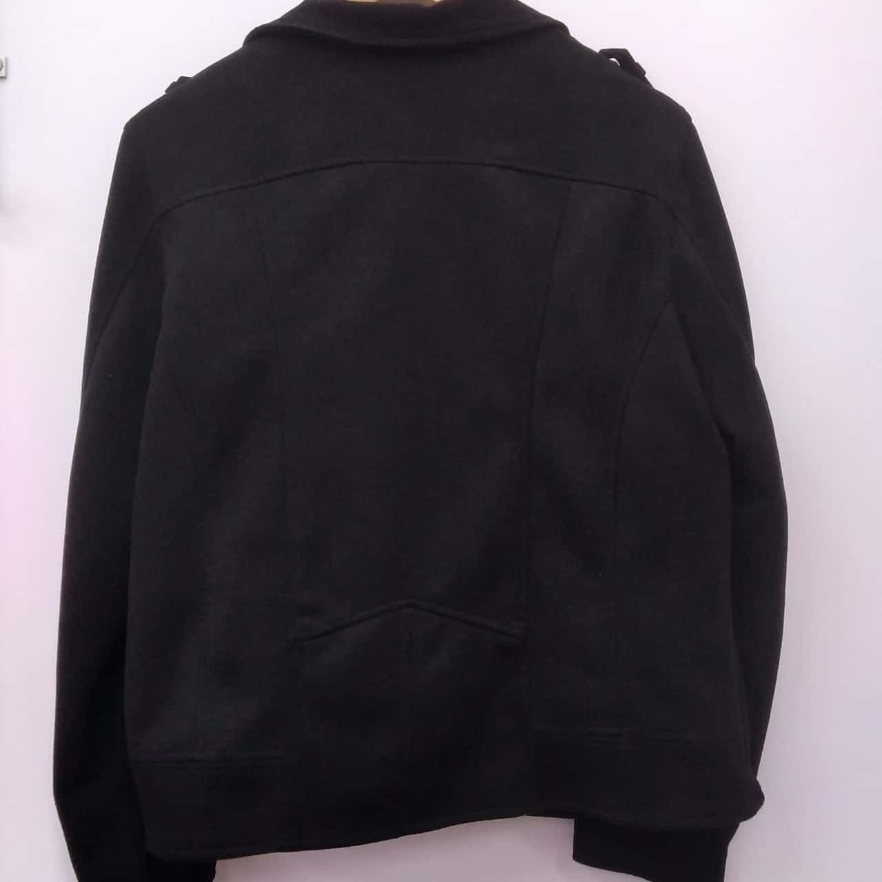 Rockmans Womens 16 Black Suedette Biker Jacket (02, 284)(s)