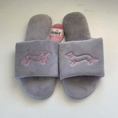 Peter Alexander Grey Slippers Shoes Size M 