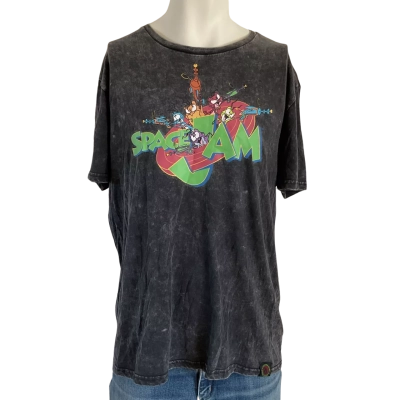  Mens/UnisexAcid Black Space Jam Size XXL Short Sleeve T-shirt New 