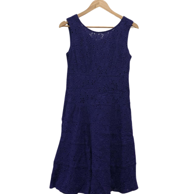Basque Womens  Size 8 Midi Dress Blue 