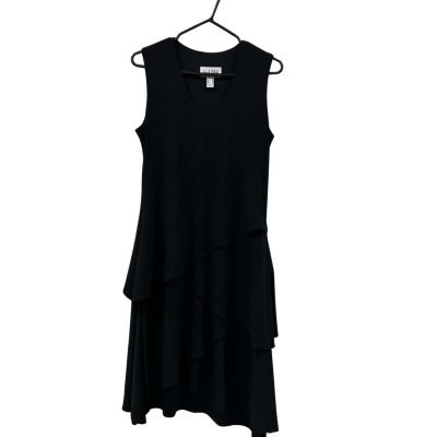 JOSEPH RIBKOFF BLACK LAYERED DRESS. SIZE US 10. UK 12