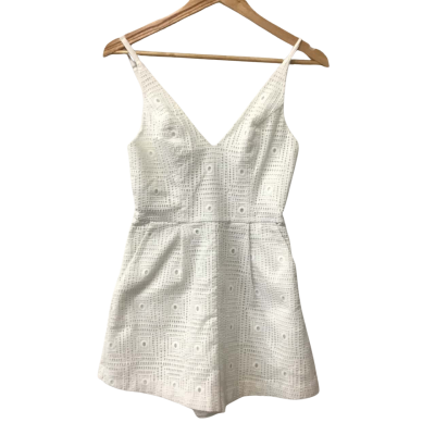Kookai Broderie Anglaise Playsuit Size 10 White Cotton