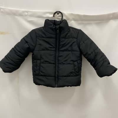 Baby Berry Kids Size 1 / 12-18m Puffer Jacket Black  