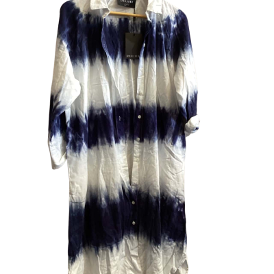 Decjuba Womens  Size S Shirt Dress Blue / White 