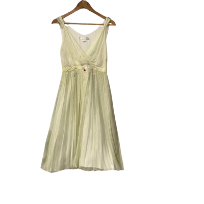 Nougat London Womens  Size 8 Party Pleated Dress Green 