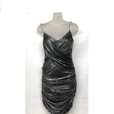 Lollita Womens  Size 10 Bodycon Dress / Mini Dress / Sleeveless Dress  Grey / Silver 