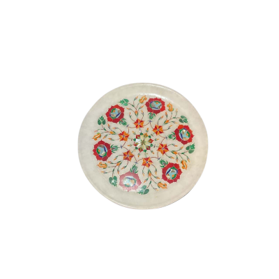 20cm Collectable Marble Inlay Plate