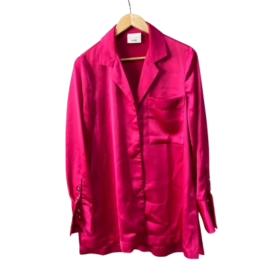 Acler Womens  Size 8 Long Sleeve Shirt Pink  