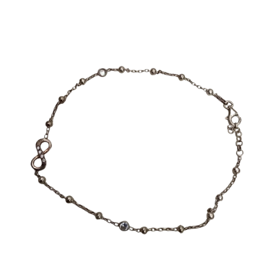  Womens Vintage Infinity Anklet Sterling Silver (Stamped 925)