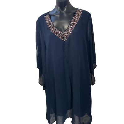 Autograph Womens  Size 16 Blouse Navy Blue 