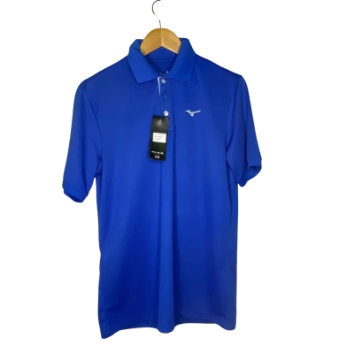 Mizuno Mens  Size M Polo Shirt Blue 