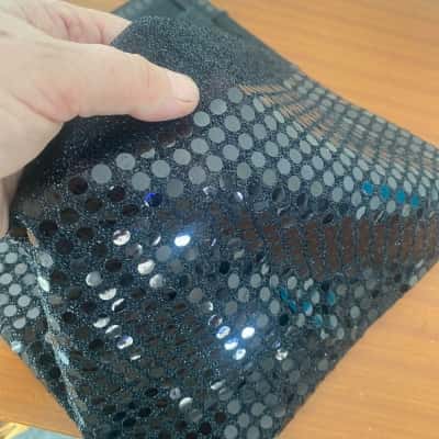Black Sparkle Fabric 92 x 100 cm  Fab2
