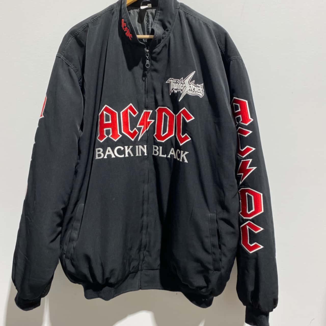 ACDC Thunderstruck Mens Size XXXXL Bomber / Front Zipper