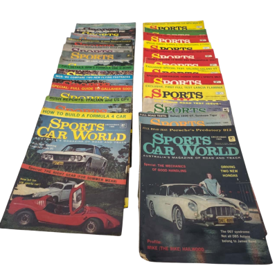 24x 1965 & 1966 ‘Sports Car World’ Magazines