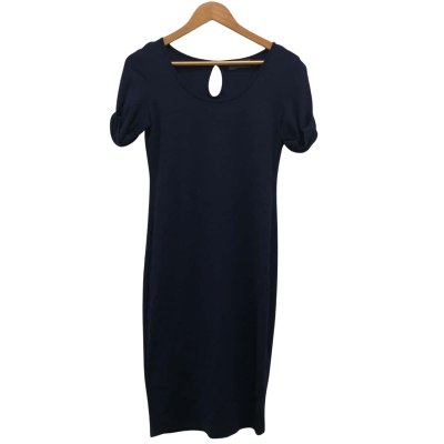 Mirrou Womens  Size 10 Midi Dress Blue 