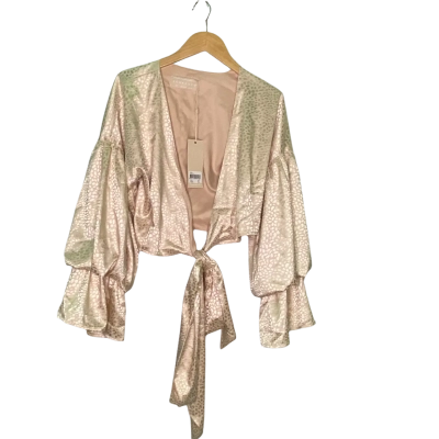 Keepsake the Label Womens  Size 10 Open Jacket Champagne 