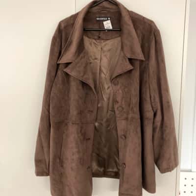 Dangerfield Womens  Size 18 Brown polyester & elastane coat 