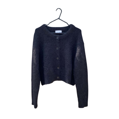 Womens Witchery Button-down Alpaca / Mohair Cardigan Black  Size 12