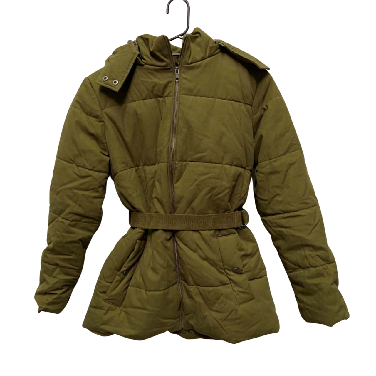 Seed Heritage Womens Size 12 Hooded Winter Jacket Green / Khaki (s)