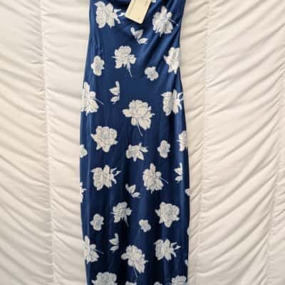 Pepper Mayo  Womens Blue Floral Maxi Dress - Size 8 