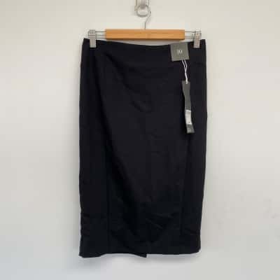 Studio W Black Pencil Knee Length Skirt  Size M 