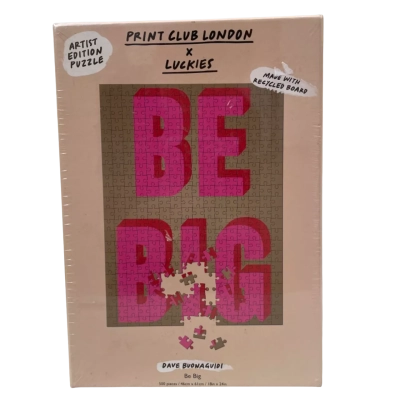Print Club London x Luckies Artist Edition Puzzle “Be Big” by Dave Buonaguidi, 500 Pieces, Still in Plastic Wrap