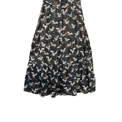 Morrison Womens  Size 1 Maxi Skirt Green / Print RRP $349 
