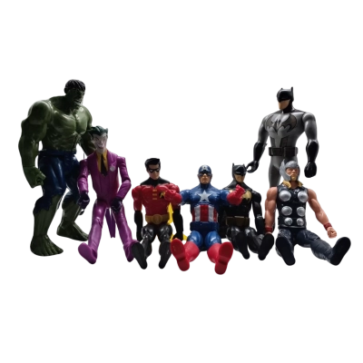 A SET OF 7 ACTION FIGURES