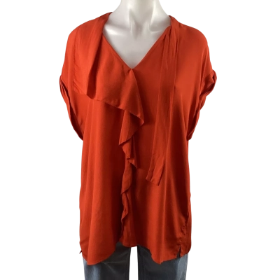 DL Women's Delphian Top - Burnt Orange Size 16