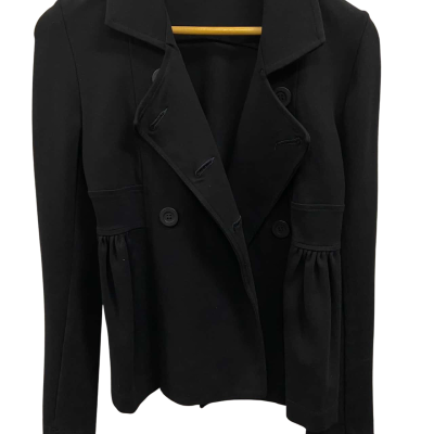 Mela Purdie black viscose jacket, Size 10  