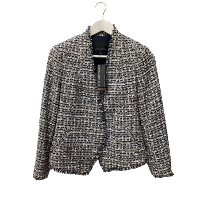 Banana Republic Womens  Size 8 Cropped Jacket Blue / White 