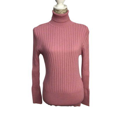 Capture Womens  Size L, 70%Cotton Rib Knit Turtleneck Pullover Jumper 