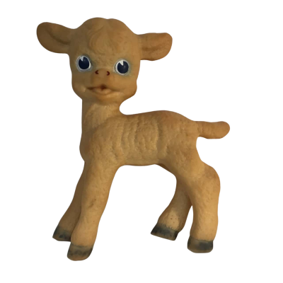 Vintage Rubber Lamb as is Approx 26 x 25cm