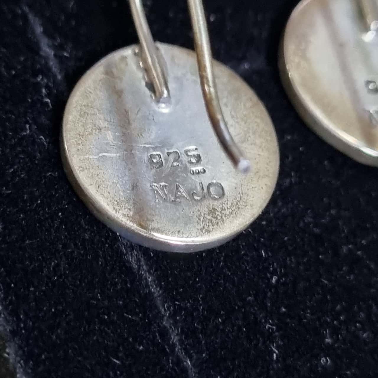 Najo Silver Beaten finish Large loop Earrings