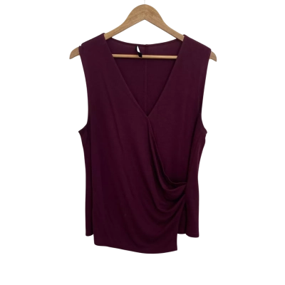 Saba Womens  Size L Tank Top Maroon 