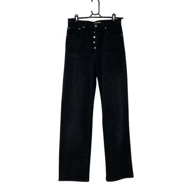 Levis Womens Ribcage Straight Ankle Size 27 Black  