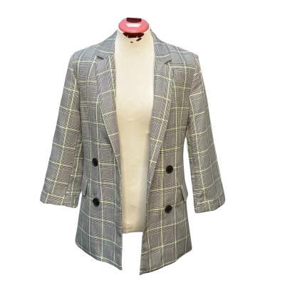Stradivarius Womens  Size S Blazer Black  / Checked / White 