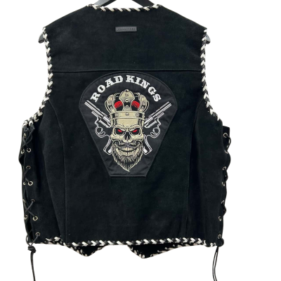 JOHNNY REB ROAD KINGS SUEDE LEATHER VEST. SIZE XL