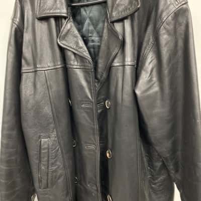 Siricco Mens  Size M Leather Jacket Black  