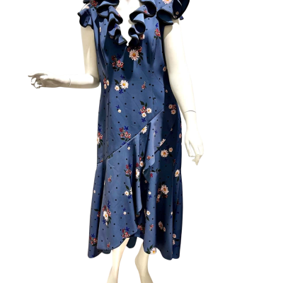 Keepsake the Label Womens  Size XL Sleeveless Dress  Blue / Pattern 
