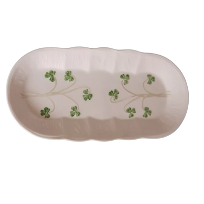 Donegal Ireland Parian China - Clover Leaf Tray