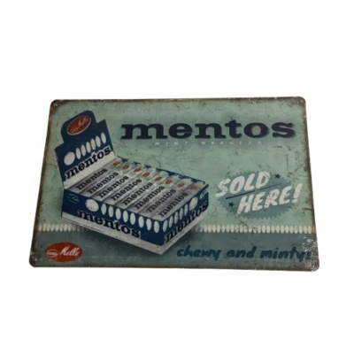 Brand New Mentos Metal Man Cave Aussie Car Sign #2270-1-pp