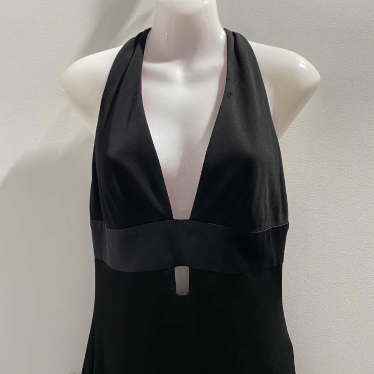 CD Greene (USA). Womens Size 8 . Dress Black Sleeveless, V Neck, Bow to ...