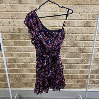 Forever New Womens Anna one shoulder ruched mini dress Size 12 