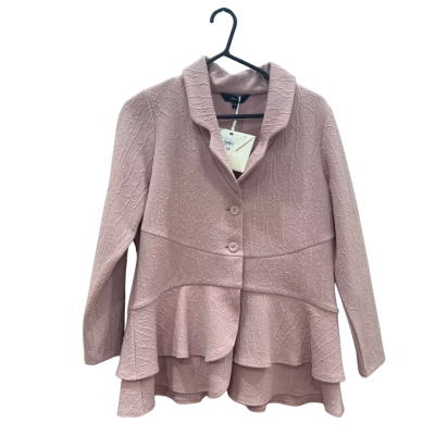 Motto Womens  Size 14 Pink Jacquard Frilly Jacket 