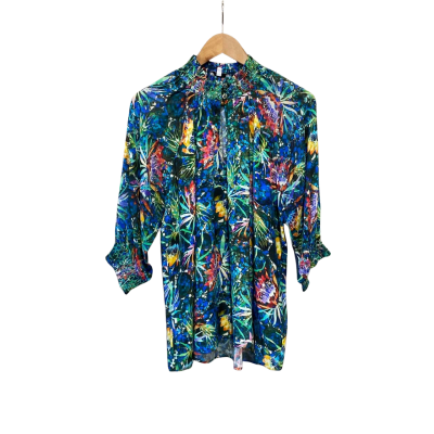 The Dreamer Label Womens  Size 3 Blouse Blue / Green 