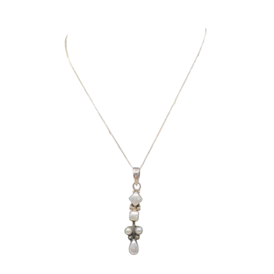  Womens Pendant Pearl / Silver 