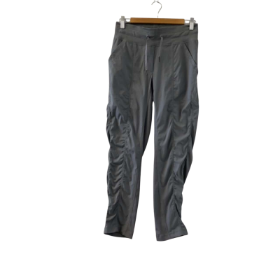 Lululemon Dance Studio Grey Ruched Athletica Mid-Rise Pant Unlined Women's Size 6 (RRP $99)