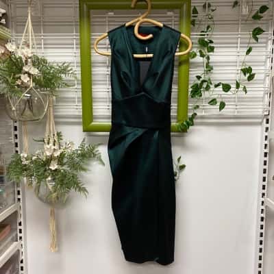  Dizingoff Womens Cocktail / Party / Wrap Mozart Dress Green Size S RRP $299